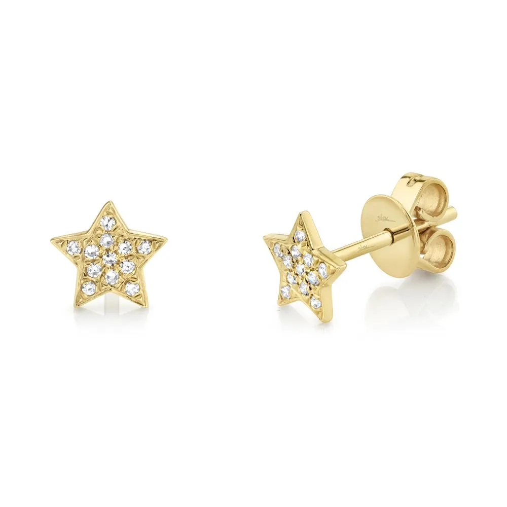 0.07 CT. DIAMOND PAVE MINI STAR STUD EARRING SC55001267