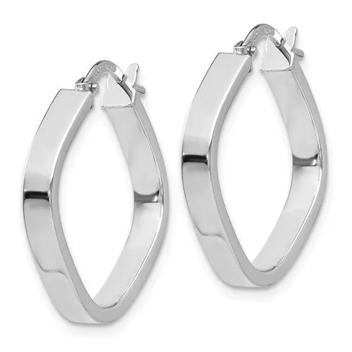 14k Gold Square Hoop Earrings