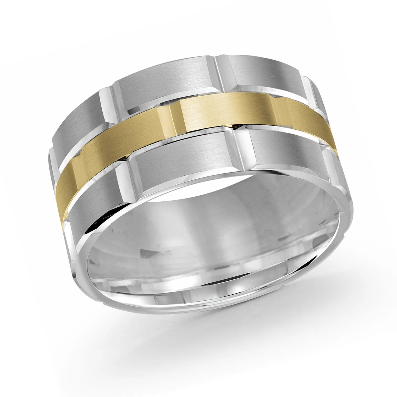 14K White Gold with 14K Yellow Gold Ring from the Executif Collection by Malo - FJM-002-8WY