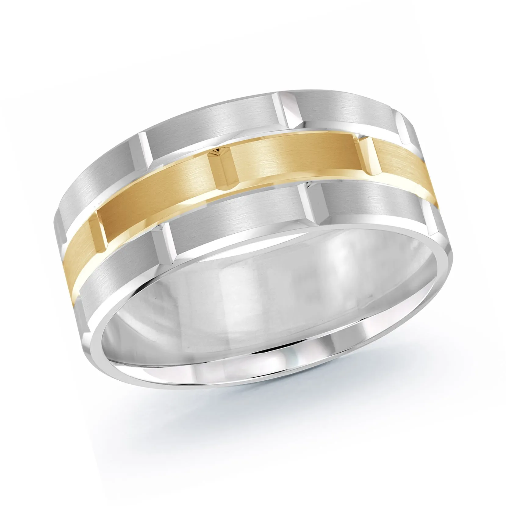 14K White Gold with 14K Yellow Gold Ring from the Executif Collection by Malo - FJM-002-8WY