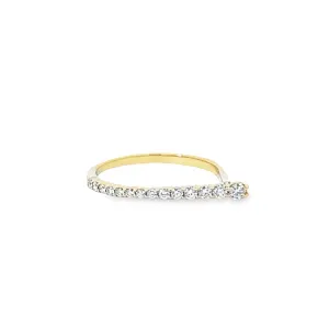 14K Yellow Gold Round 0.24ctw Diamond Stackable Ring