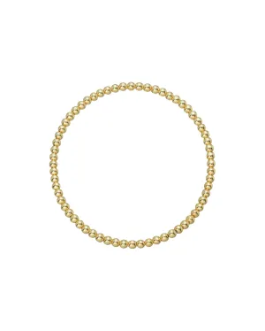 3mm Gold Bead Bracelet