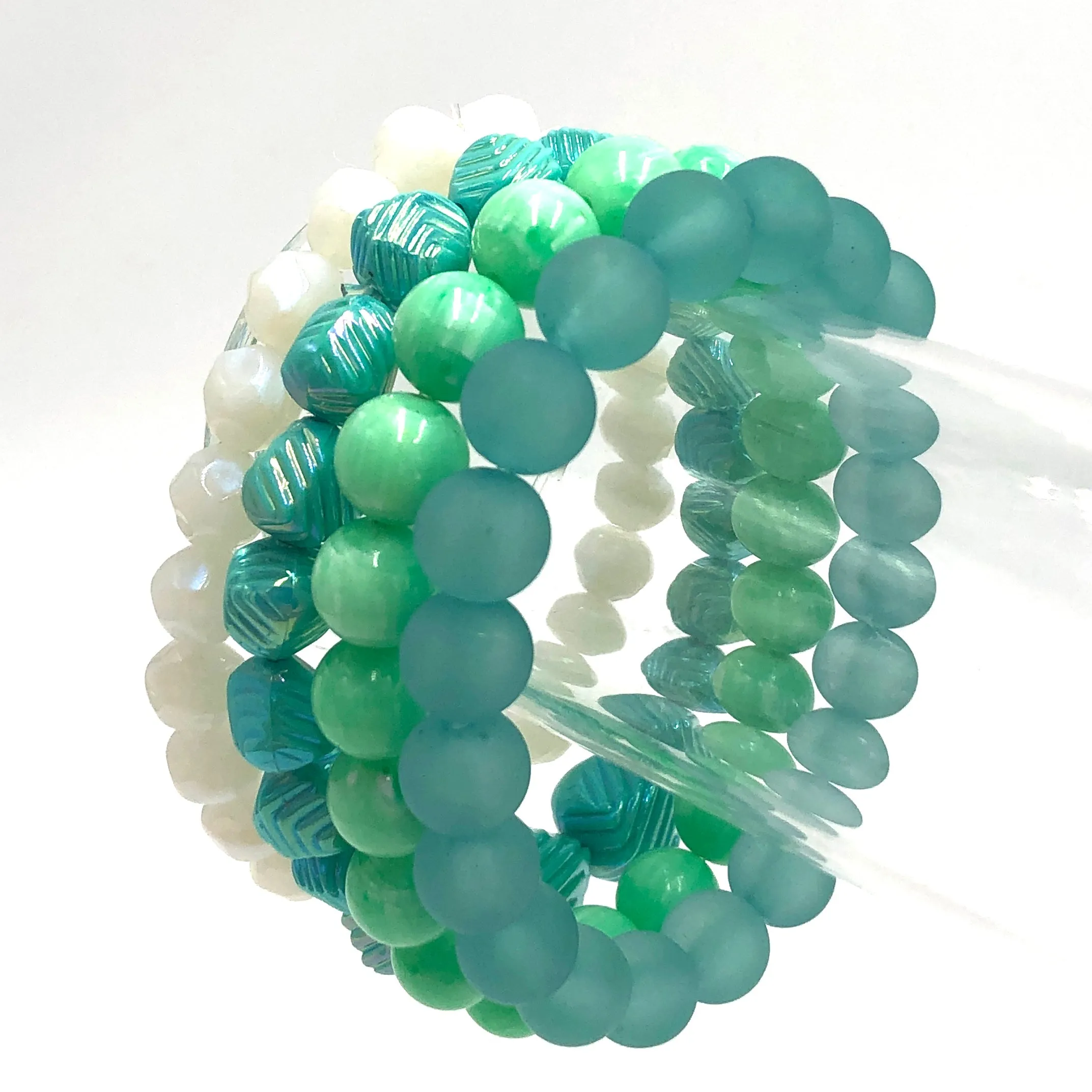 Acid Mint Stack & Stretch Bracelets Set