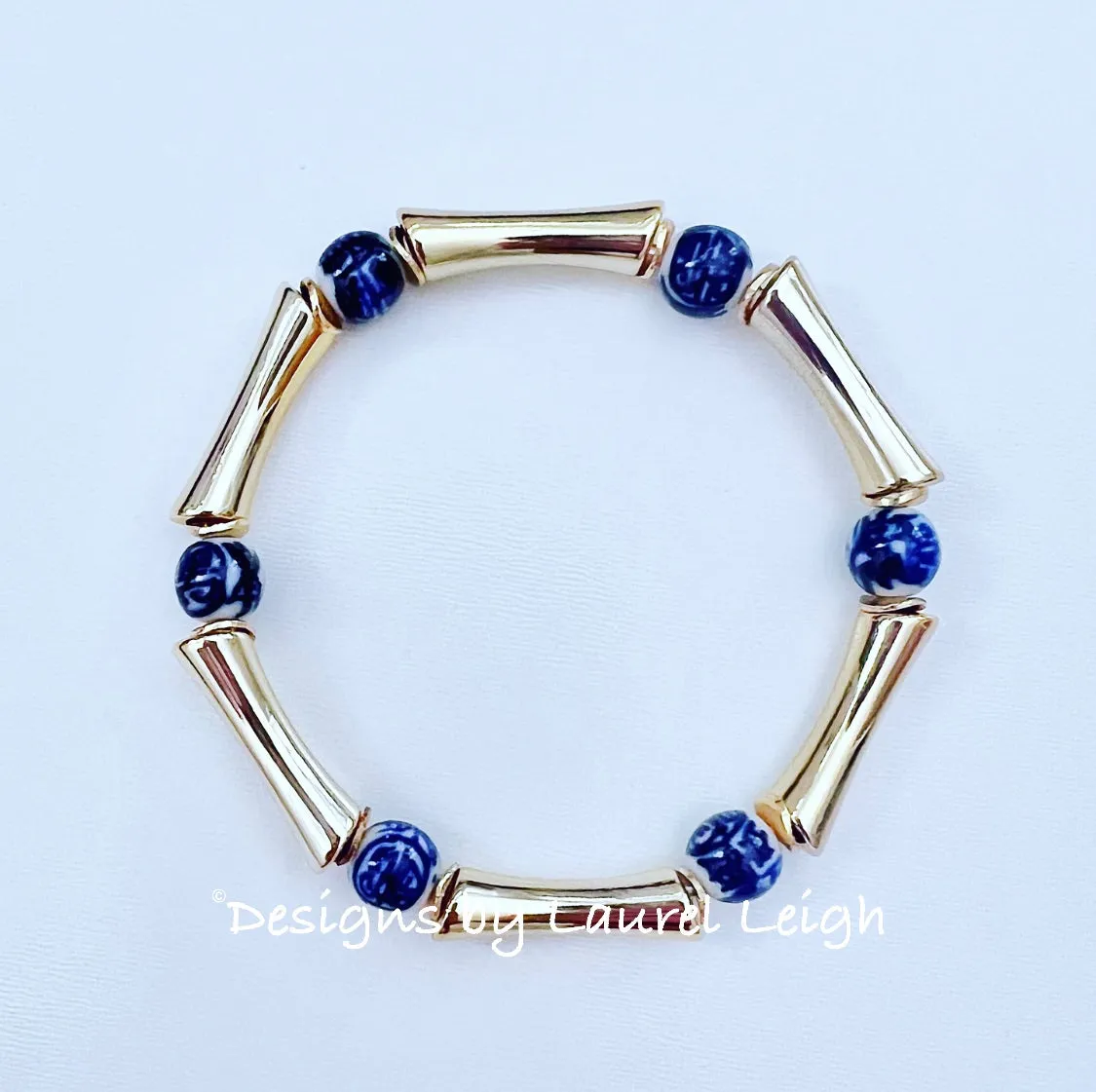 Acrylic Bamboo Chinoiserie Bracelet - 2 Styles