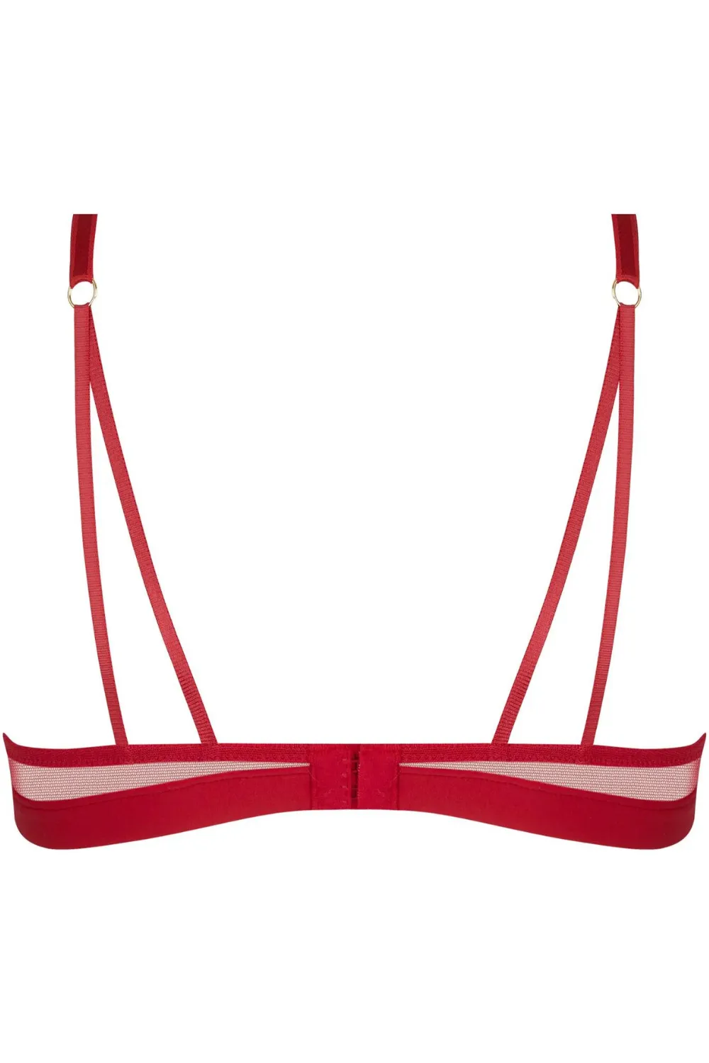 Adorable En Sexy Red Vertical Seam Half Cup Bra