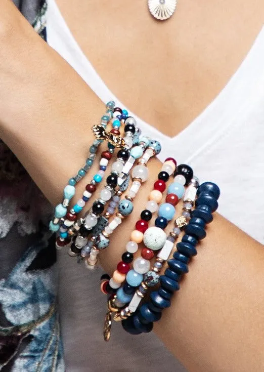 All About the Blue Mixed Beaded Bracelet