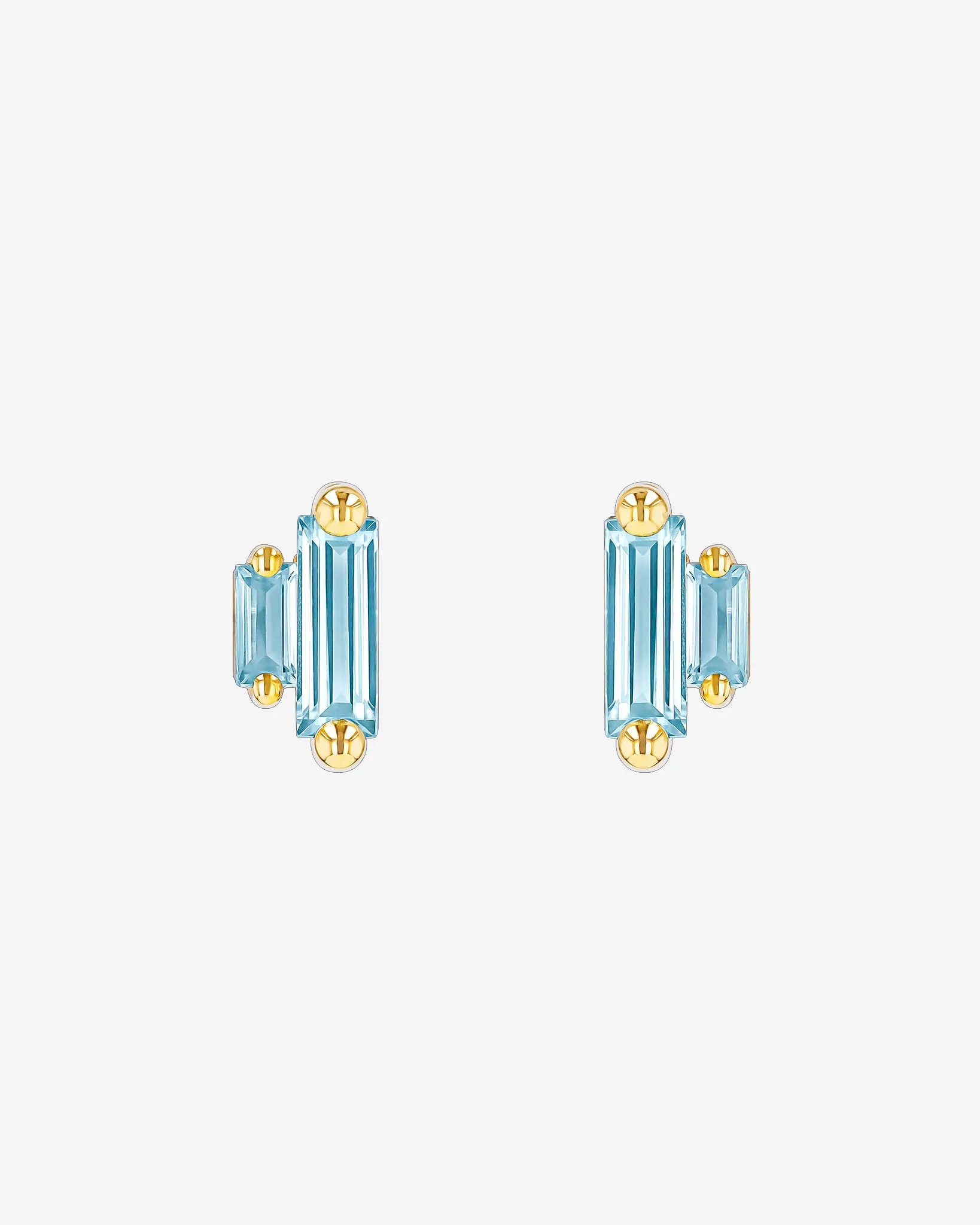 Amalfi Double Stack Blue Topaz Studs