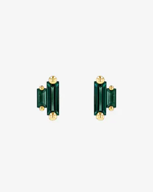 Amalfi Double Stack Green Envy Topaz Studs