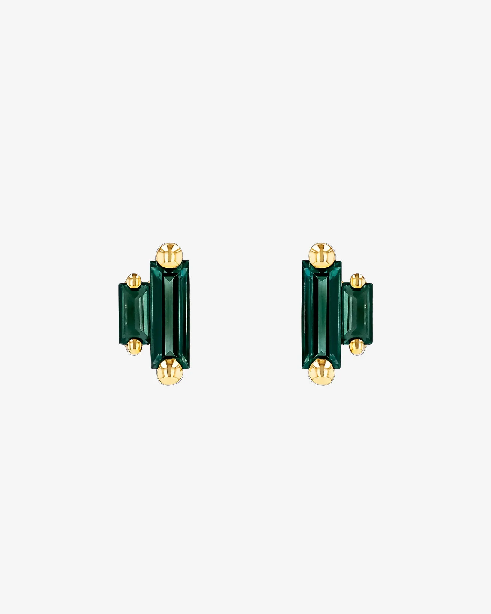 Amalfi Double Stack Green Envy Topaz Studs