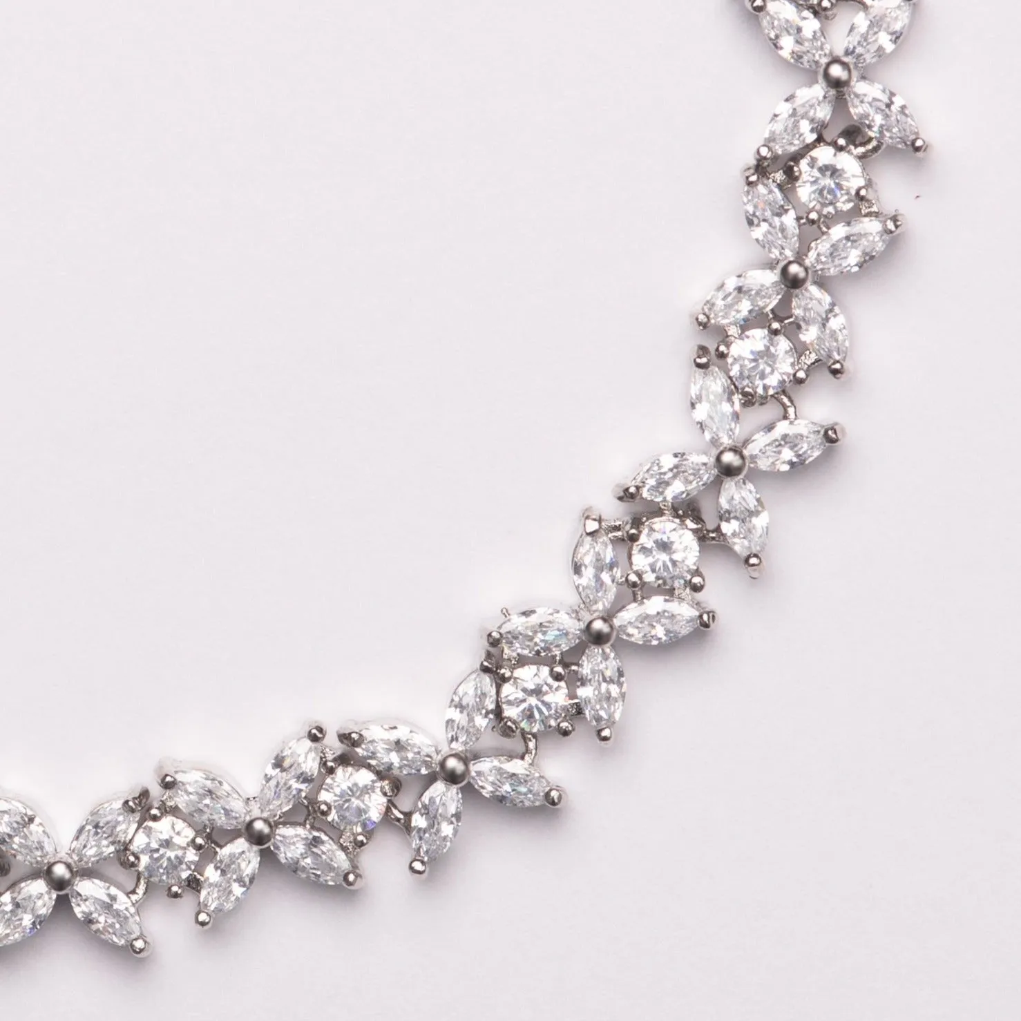 Aurelia Floral Marquise Crystal Bridal Bracelet