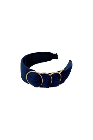 Black Colour Hair Band Haze Gold Ring In Navy 2002