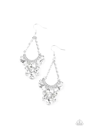 Bling Bouquets White-Earrings