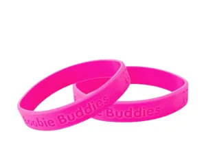 Boobie Buddies Pink Ribbon Silicone Bracelets