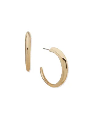 C-Hoop Gold Tone Earrings