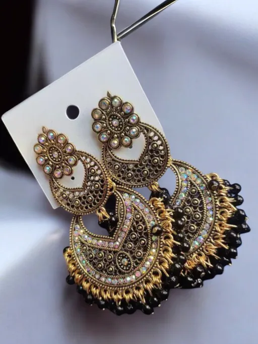 Chandbali Kundan Earrings Pakistani Jewelry Set, Indian chandbali Earrings, Kundan Set, Bollywood Earrings Jewellery Set, Pakistani earrings