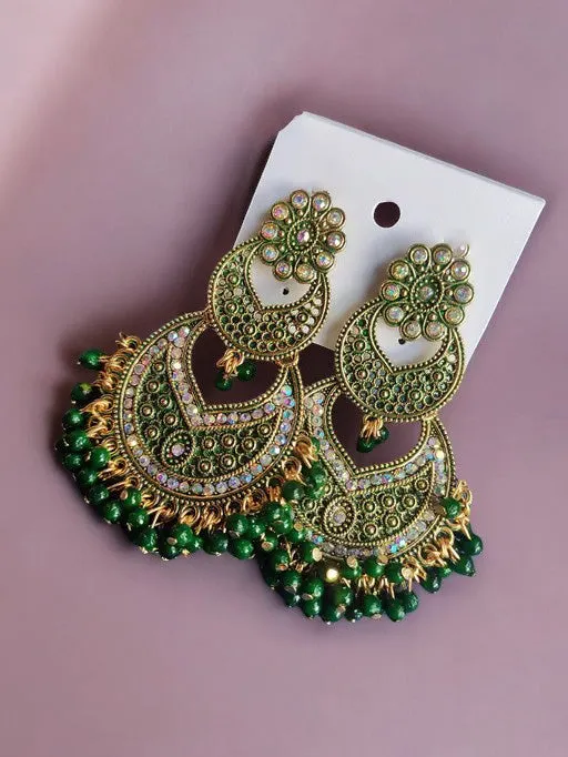 Chandbali Kundan Earrings Pakistani Jewelry Set, Indian chandbali Earrings, Kundan Set, Bollywood Earrings Jewellery Set, Pakistani earrings