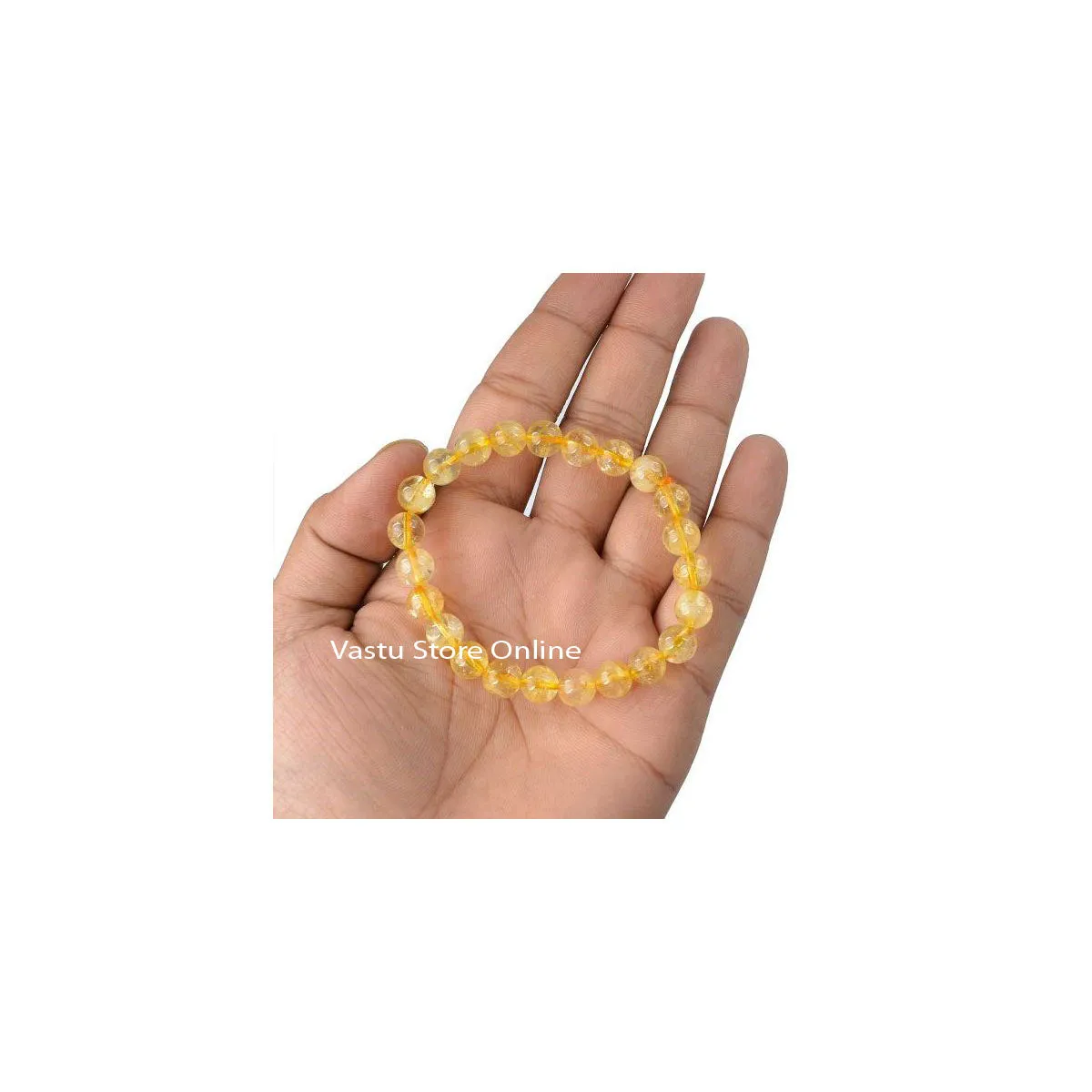 Citrine Round Crystal Bracelet