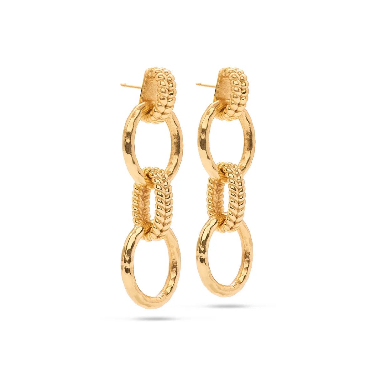 Cleopatra Regal Double Link Earrings