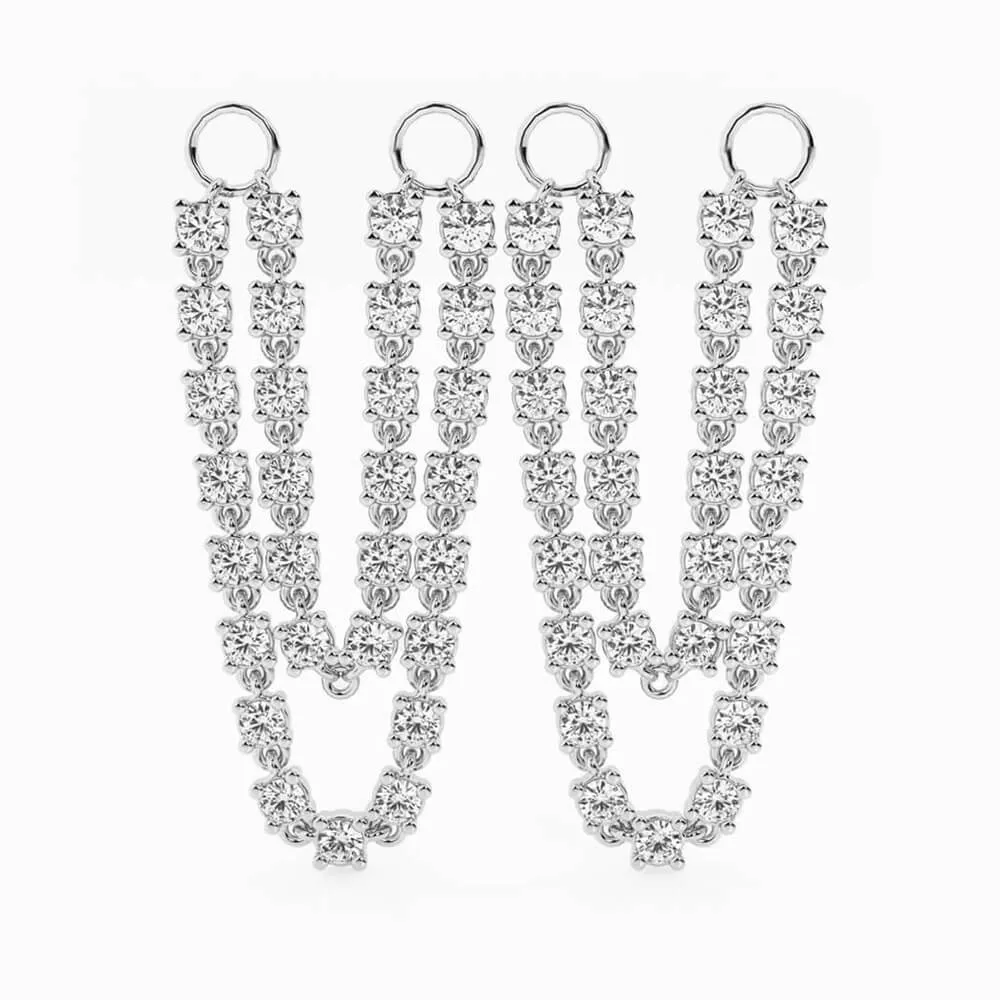 Connecting Double Chain Earring