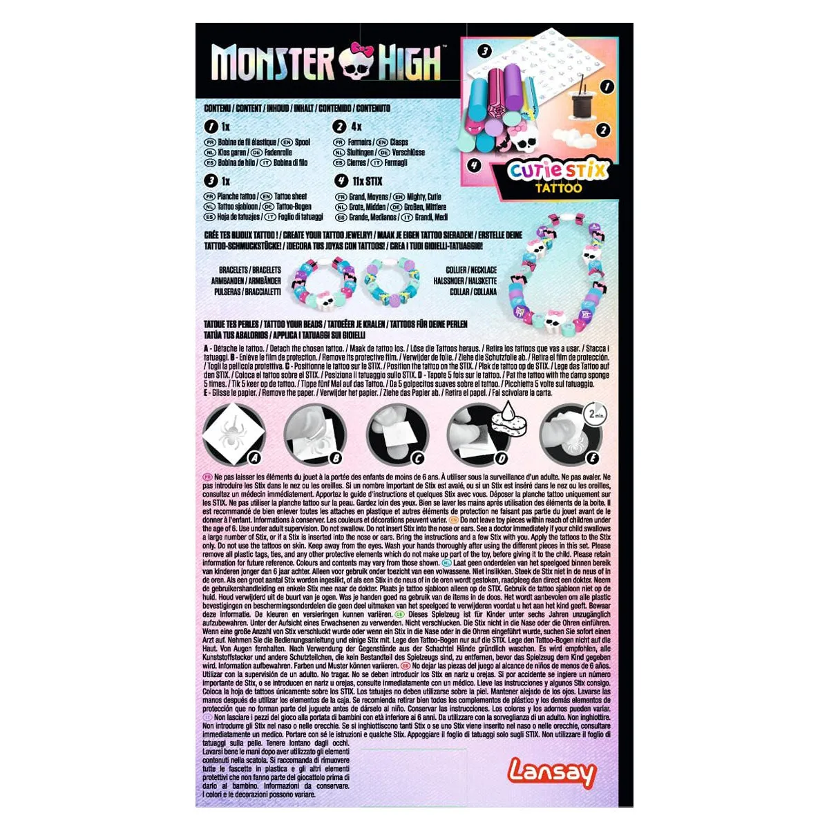 Cutie Stix Tattoo: Monster High Refill Set