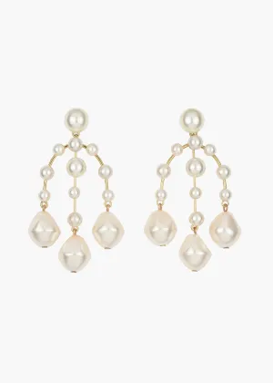 Dara Earrings -- Pearl