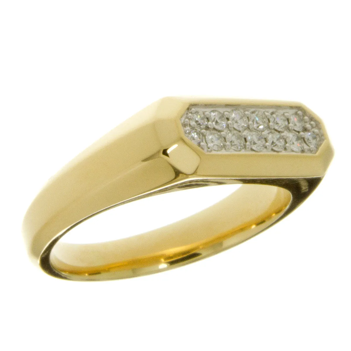 David Yurman Streamline 18K Diamond Signet Ring