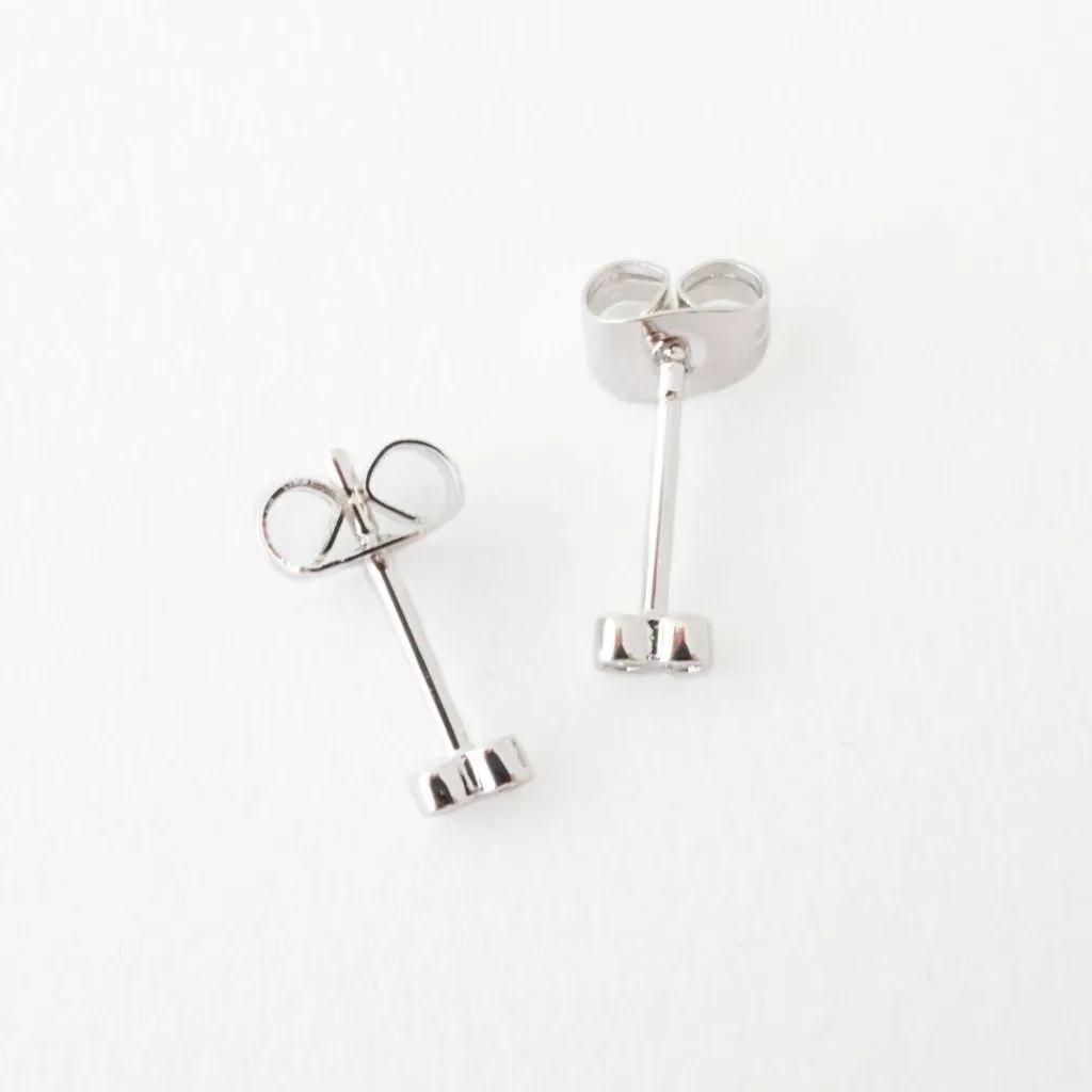 Double Crystal Stud Earrings