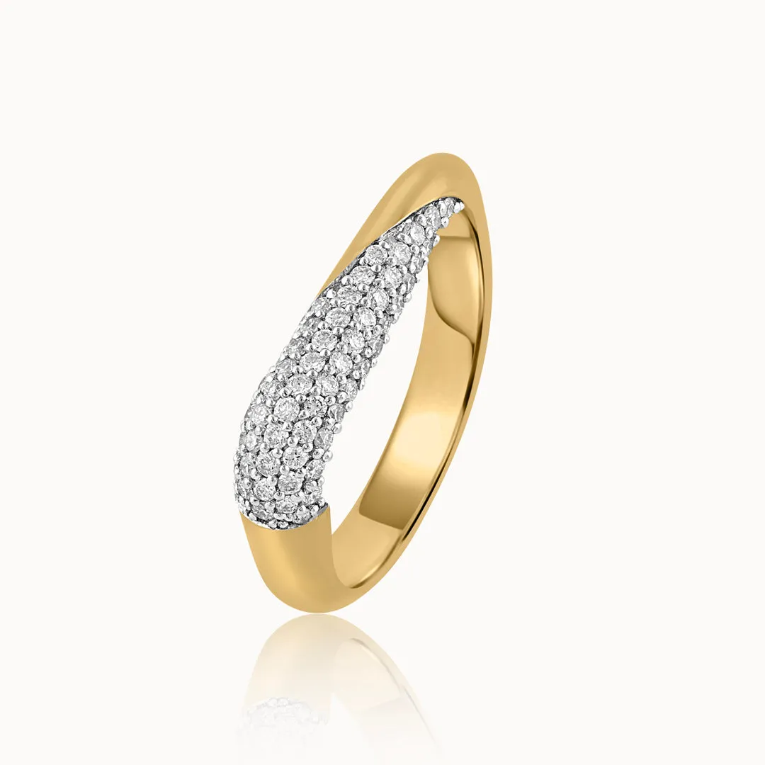 Duo Pave Diamond Band