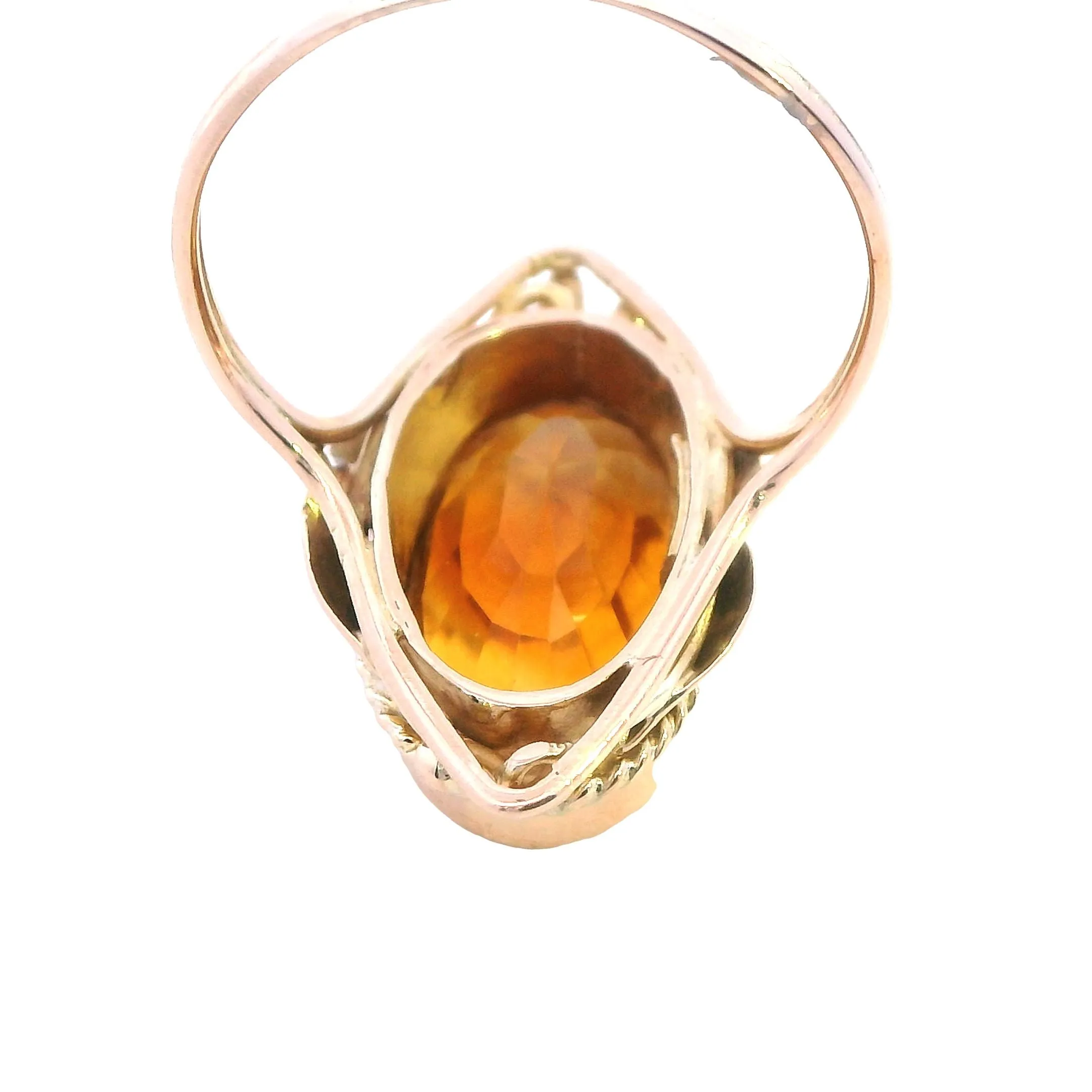 Elegant 9ct Yellow Gold Citrine Ring - Radiant and Refined