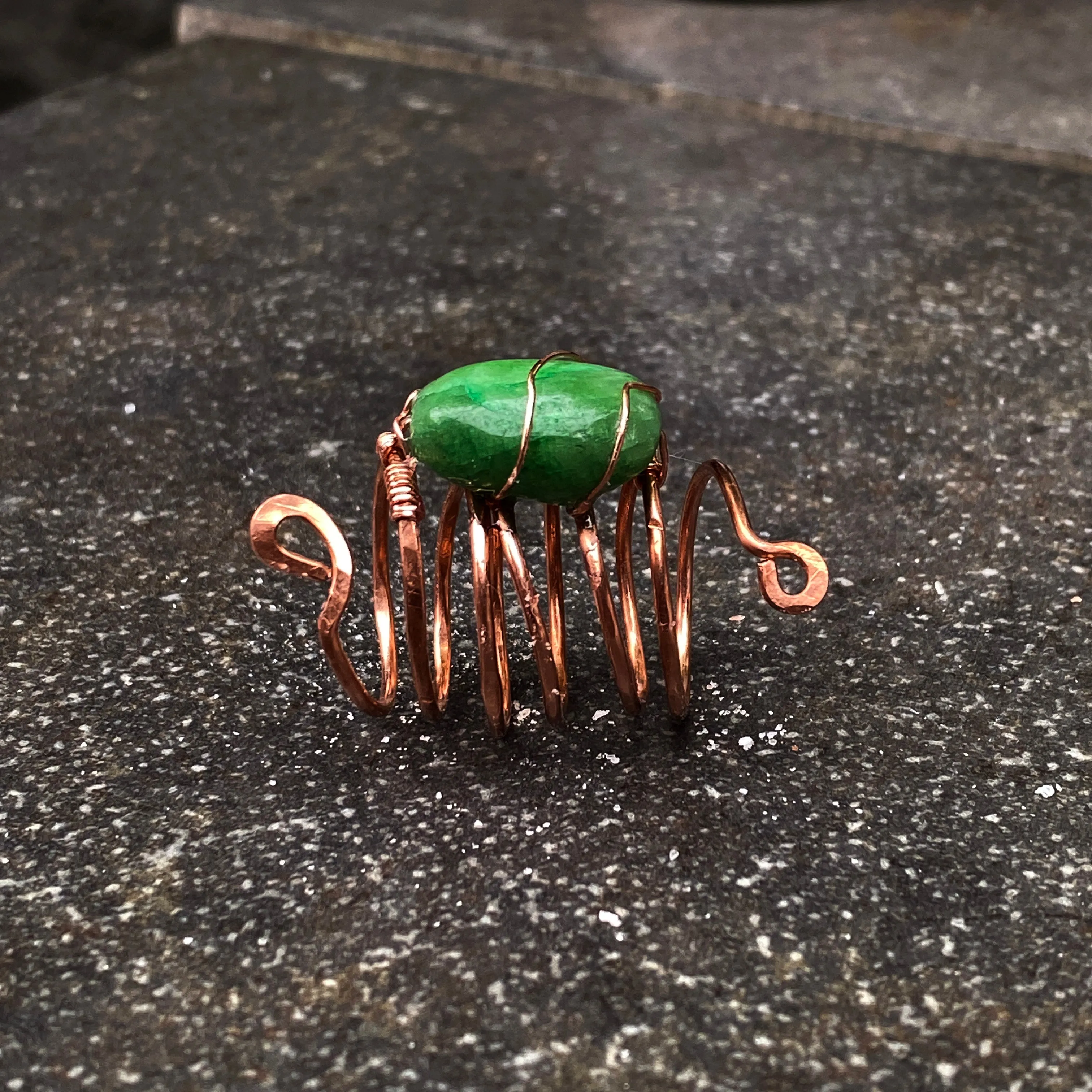 Emerald and Copper Ring