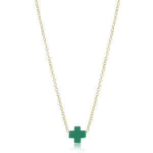 ENewton 16 Emerald Signature Cross Necklace