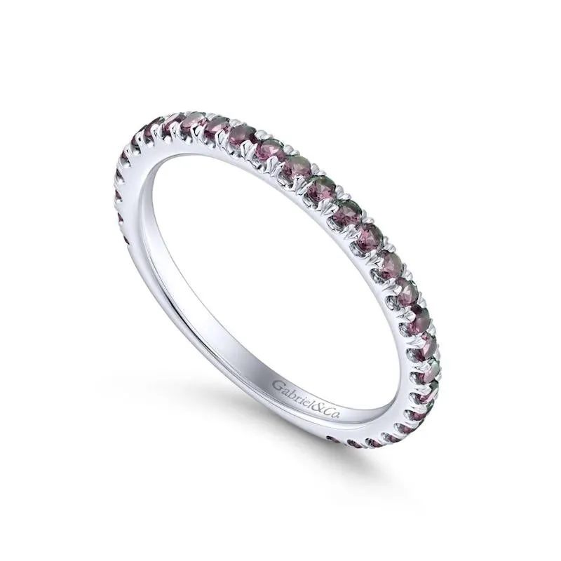 Gabriel & Co. 14k White Gold Stackable Gemstone Ring