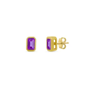 Gemstone Bezel Studs