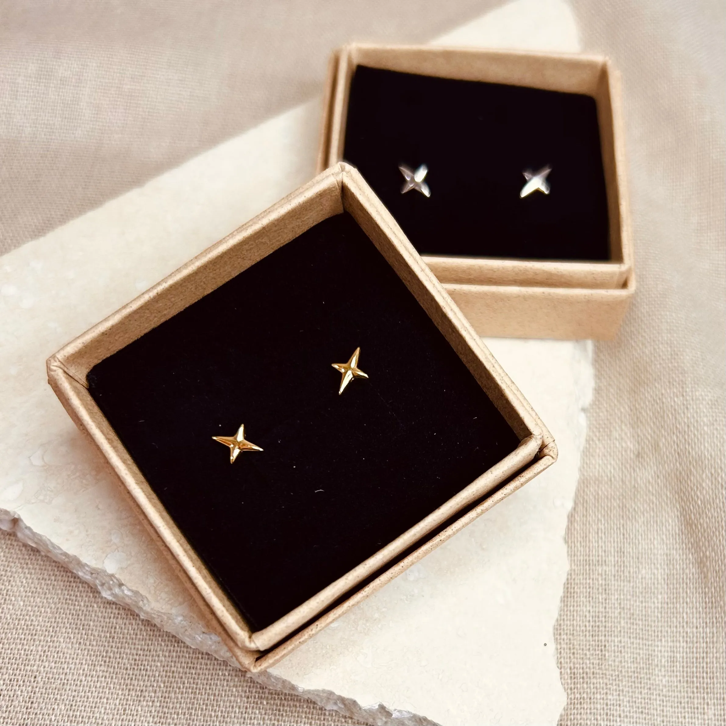 Gold or Silver Starlight Studs