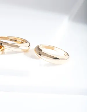 Gold Polished Ring Stack