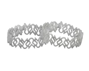 Gray Ribbon Shaped Silicone Bracelets