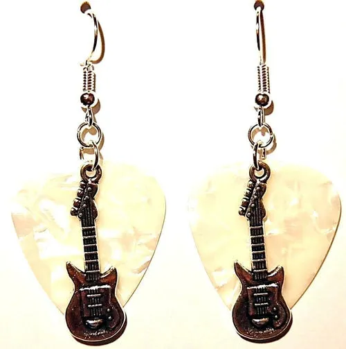 Handmade Guitar Pick Earrings | Guitar