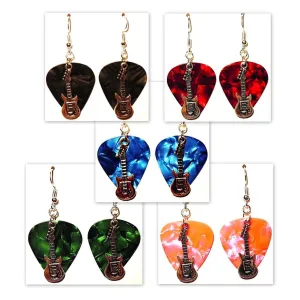 Handmade Guitar Pick Earrings | Guitar