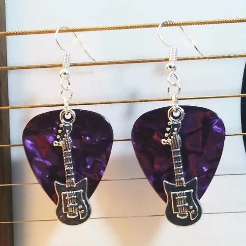 Handmade Guitar Pick Earrings | Guitar