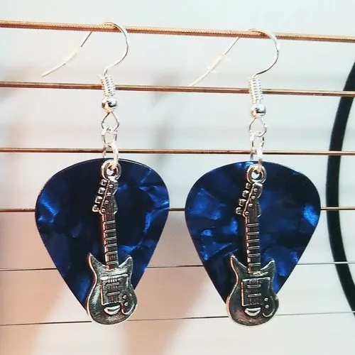 Handmade Guitar Pick Earrings | Guitar