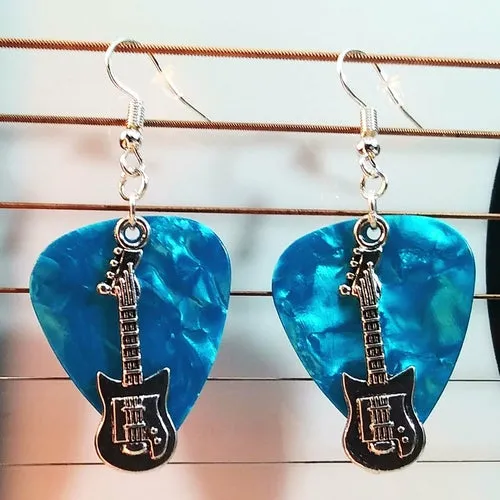 Handmade Guitar Pick Earrings | Guitar