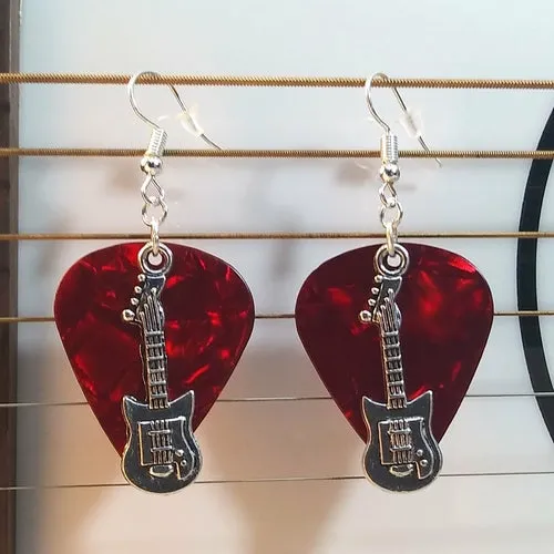 Handmade Guitar Pick Earrings | Guitar