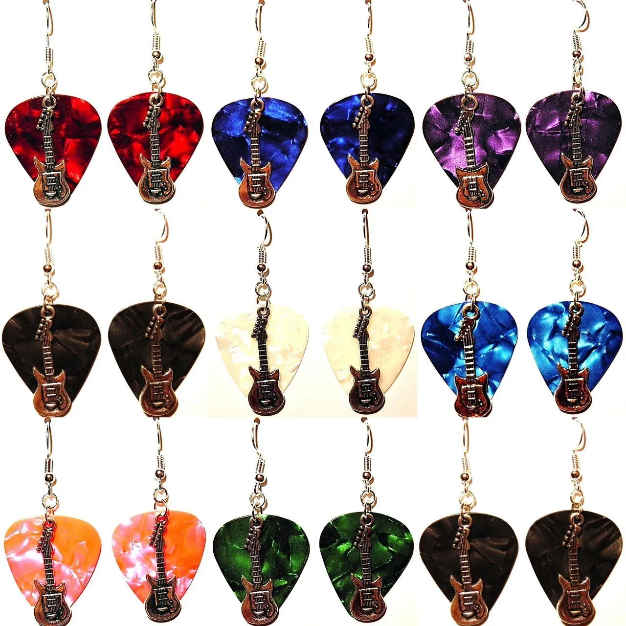 Handmade Guitar Pick Earrings | Guitar