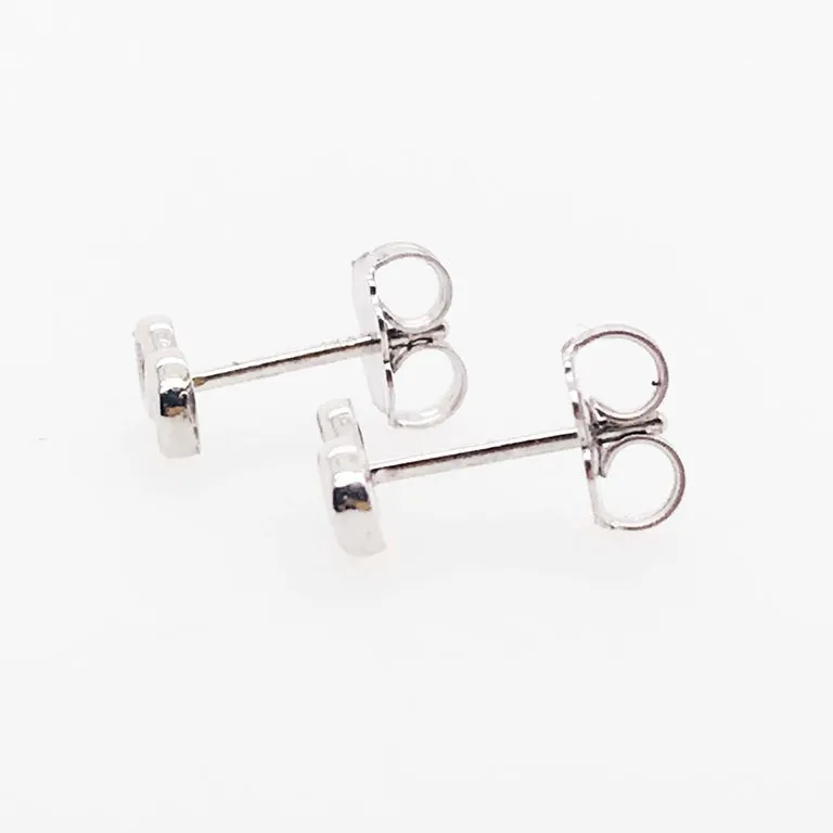 Infinity Earring Studs in White Gold