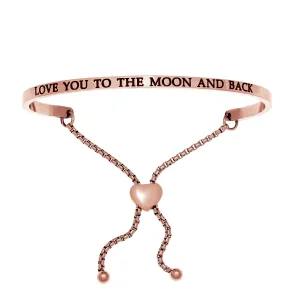 Intuitions Stainless Steel  Love You to the Moon and Back Bangle Bracelet