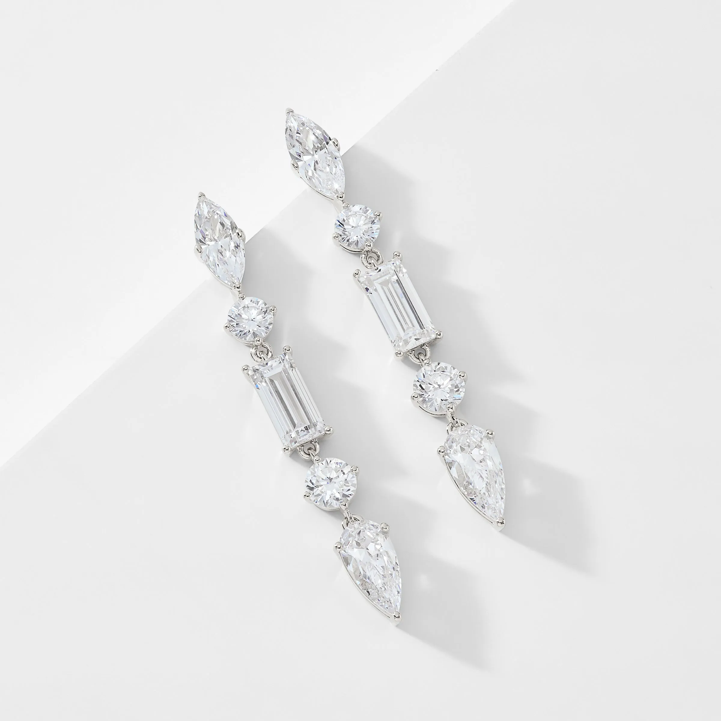 INVITATION ONLY MULTI CZ LINEAR EARRINGS