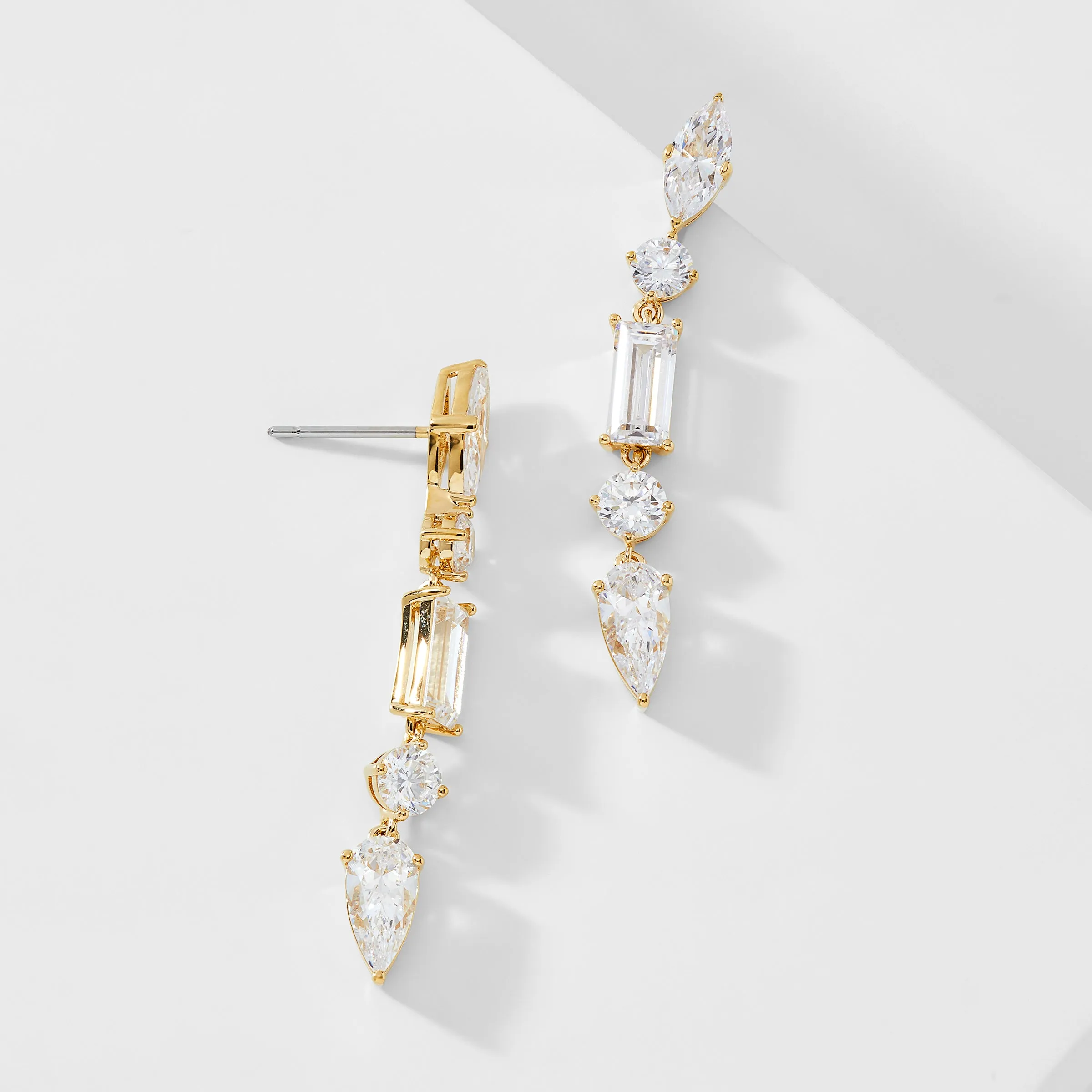 INVITATION ONLY MULTI CZ LINEAR EARRINGS