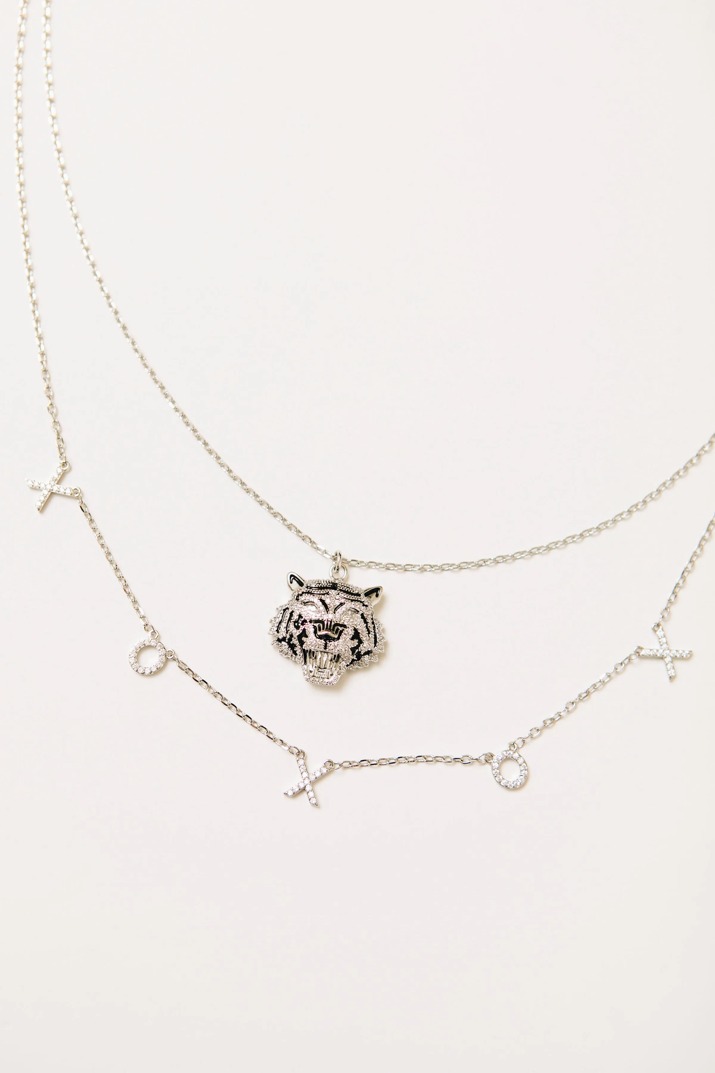 Ivy Exclusive - On the Prowl XOXO Tiger Double  Layer Necklaces