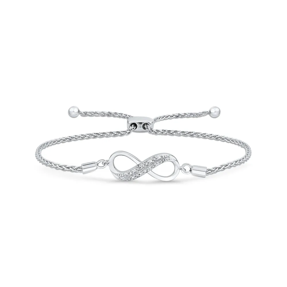 KATARINA Infinity Diamond Tennis Bracelet (1/20 cttw)