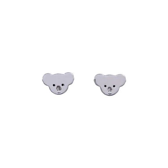 Koala Recycled Silver Studs